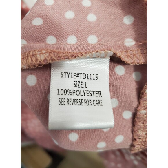 Nic & Jo Polka Dot Spaghetti Strap Asymmetrical Ruffle Hem Dress Size Large - Picture 7 of 8